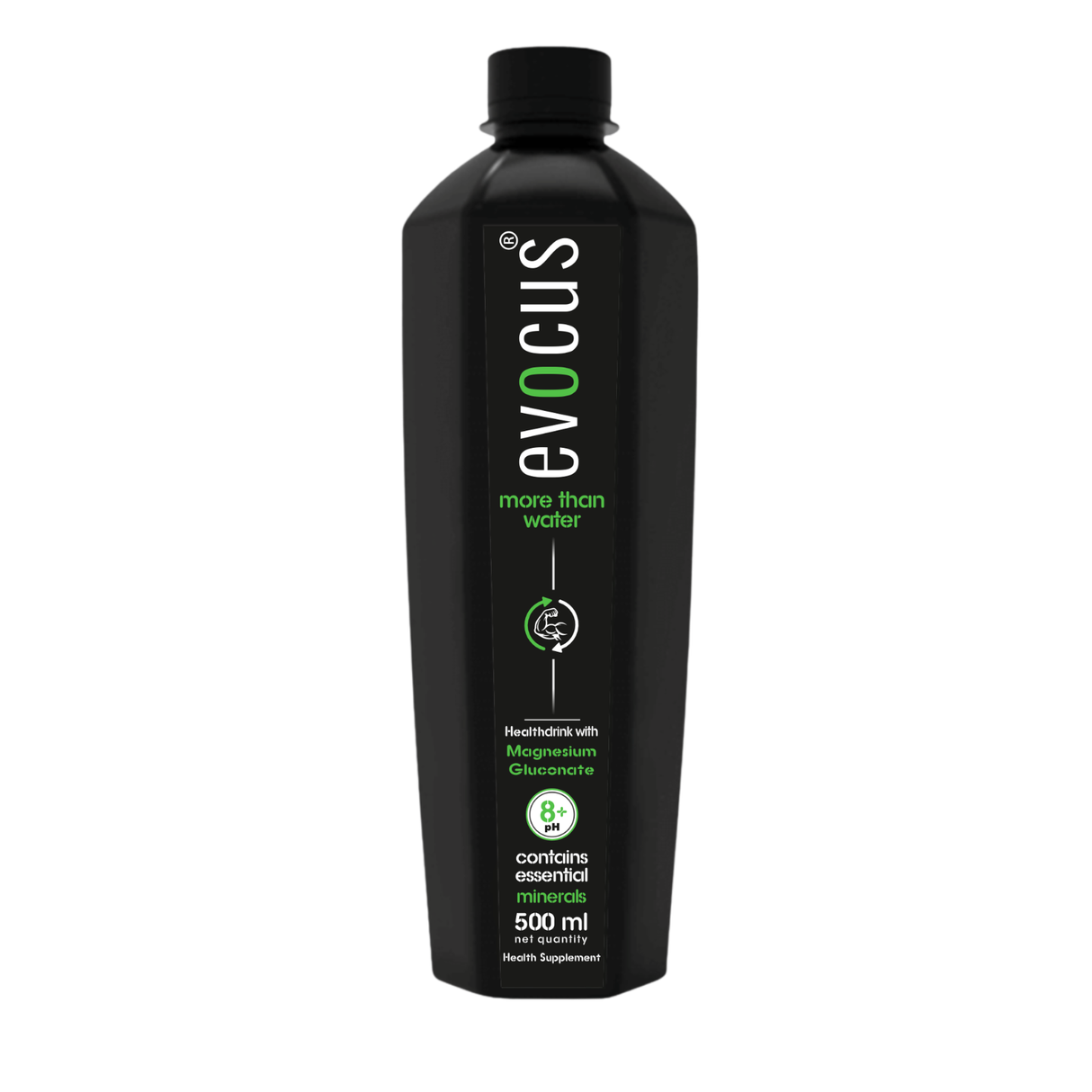 EVOCUS Black Health Drink with Magnesium Gluconate (500ml) Pack of 6