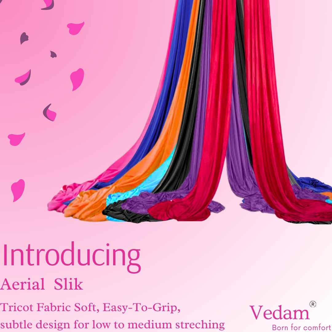 Premium 12 mtr Aerial Yoga hammock – Pink