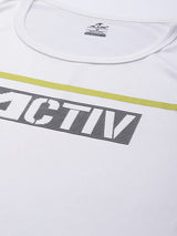Alcis Men White Pure Cotton Typography Printed T-shirt