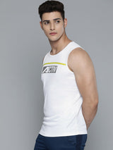 Alcis Men White Pure Cotton Typography Printed T-shirt