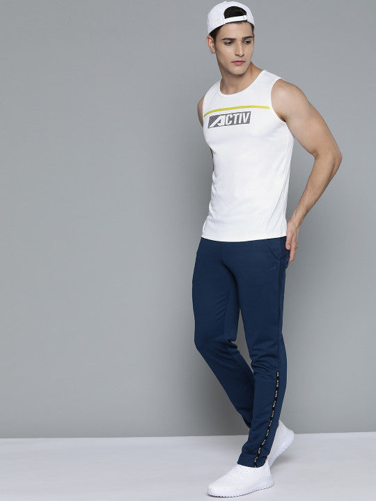 Alcis Men White Pure Cotton Typography Printed T-shirt
