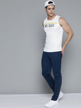 Alcis Men White Pure Cotton Typography Printed T-shirt