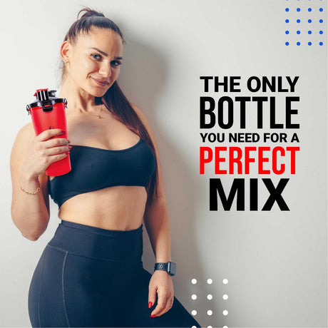 Vector X Dual Shaker/Sipper Bottle with two Compartment for Storing Different Drinks (PACK OF 1)
