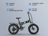 Doodle V2 Emerald Black Electric Folding Bike Urban Series EMotorad | KIBI SPORTS