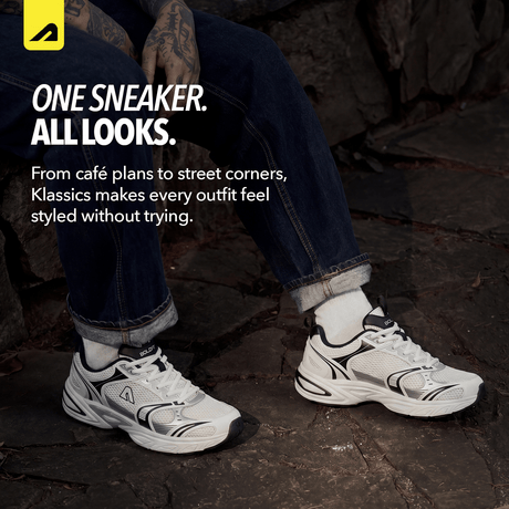 Klassics Men's Shoes - White Black | Boldfit