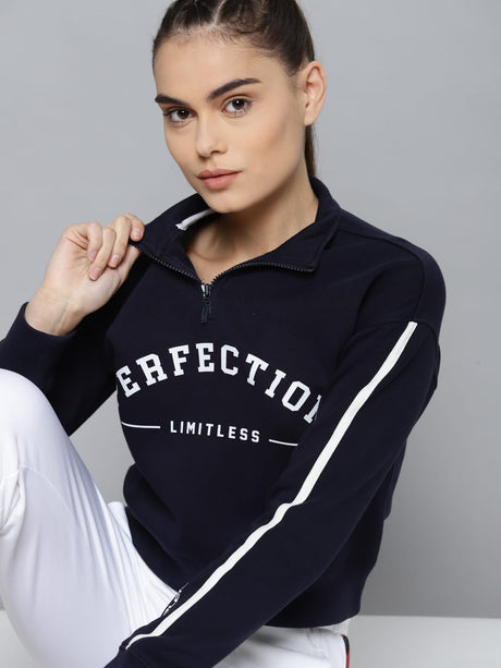 Alcis Women Printed Navy Blue Sweatshirts | Alcis