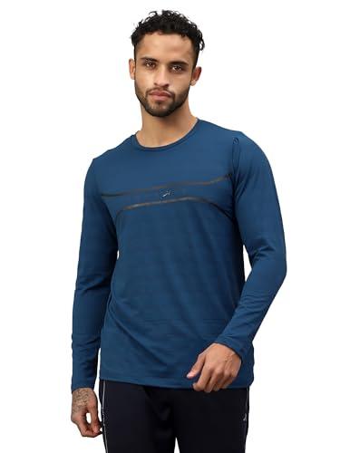 Vector X Mens Full Sleeve Round Neck Jersey/ t-shirt For Fitness Training (Silver, XXL)