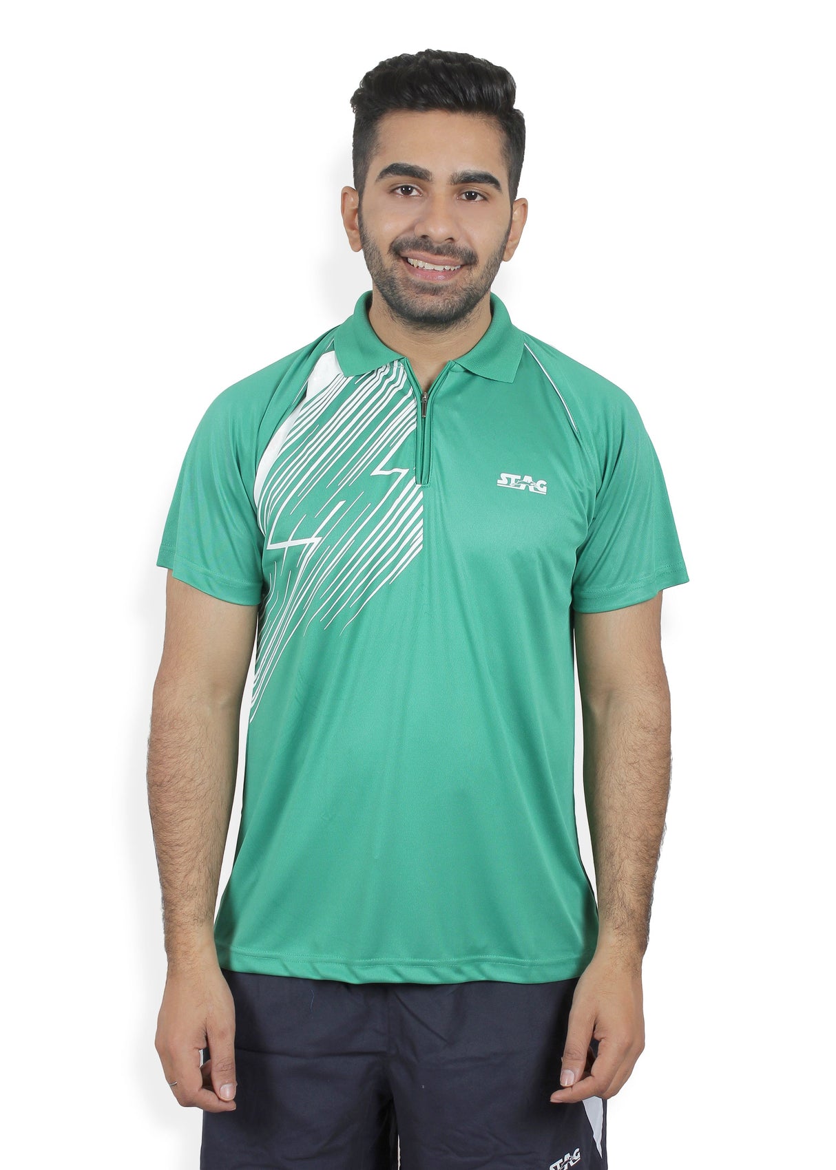 STAG GLOBAL Printex Men's Athletic Fit Polo T-Shirt | Solid Sportswear for Active & Casual Use