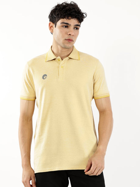 Flex Polo T-shirts Mustard Yellow | Omtex