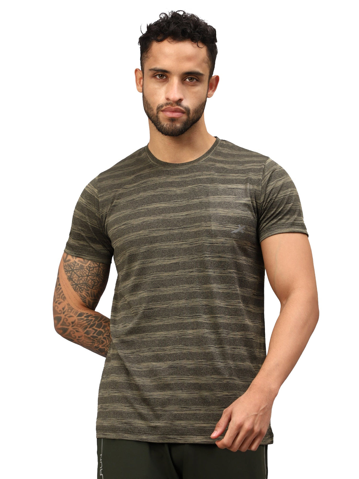 Vector X Mens Polyester Round Neck Sports T-Shirt Half Sleeves