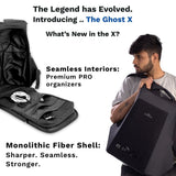 Ghost X Daring Texture Anti Theft Office Laptop Backpack for Men – Hard Shell, 25L Professional Work Bag