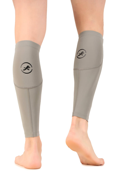 Nylon Compression Calf Sleeves (Light Grey)