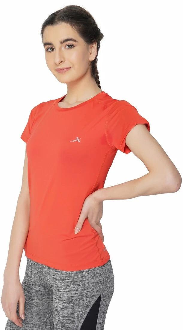 Vector X OGT-107 Girls Round Neck 4-Way Stretch T-Shirt(Orchid-Pink-XXL)