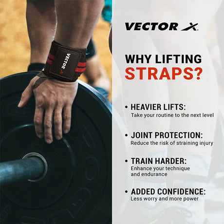 Vector X WW-10 Wrist Supporter for Gym Wrist Band for Men Gym & Women with Thumb Loop Straps -Men Hand Grip & Wrist Support Sports Straps for Gym, Weightlifting