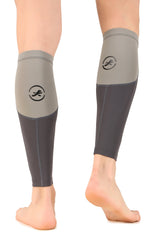 Nylon Compression Calf Sleeves (Dark Grey/Light Grey)
