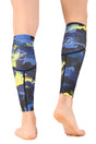 Polyester Compression Calf Sleeves (Blue Camo)