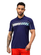 Vector X Mens Printed Polo Collar Neck Stylish Polyester T-Shirts