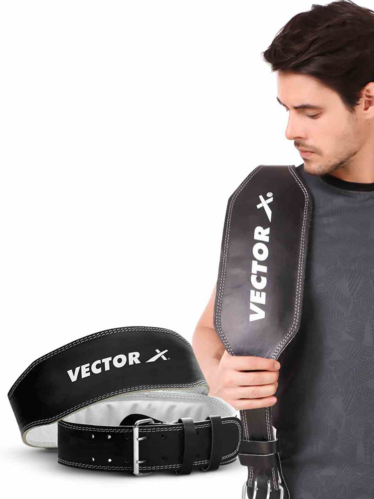 Vector X Champion Weight Lifting Leather Belt for Exercise,Gym,Fitness