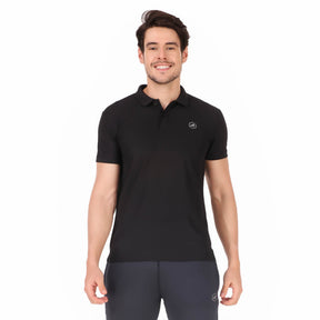 HC Quick Dry Polo Collar Tshirt For Men (Black)