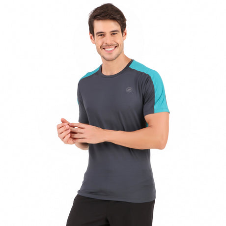 Performance Vent Tshirt For Men (Grey/Royal)