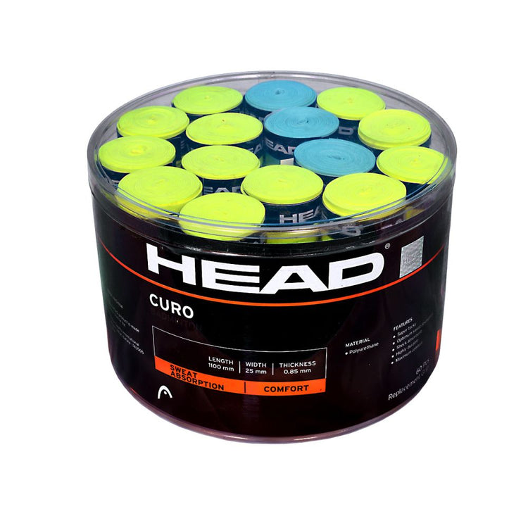 Head Curo Badminton Grip Box (Assorted, 60pcs)