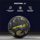 Vector X Street Mania 32 Panel Rubberised Material with Latex Bladder Hand Stitched Indoor/Outdoor Water-Resistant Match, Training Football + Pump , For Men Adults 15+ Years Boys Size 5