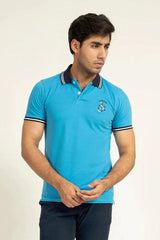 Blue Tipped Polo - KIBI SPORTS