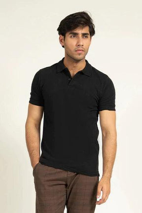 Black Pleated Collar Polo | Cougar - KIBI SPORTS