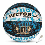 Vector X Power Rubber Moulded Indoor/Outdoor Basketball with Butyl Bladder|(Suitable for Practice/Match/Training) + Free Air Needle