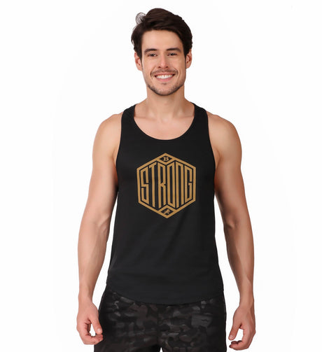 Gym Stringer For Men (Black)
