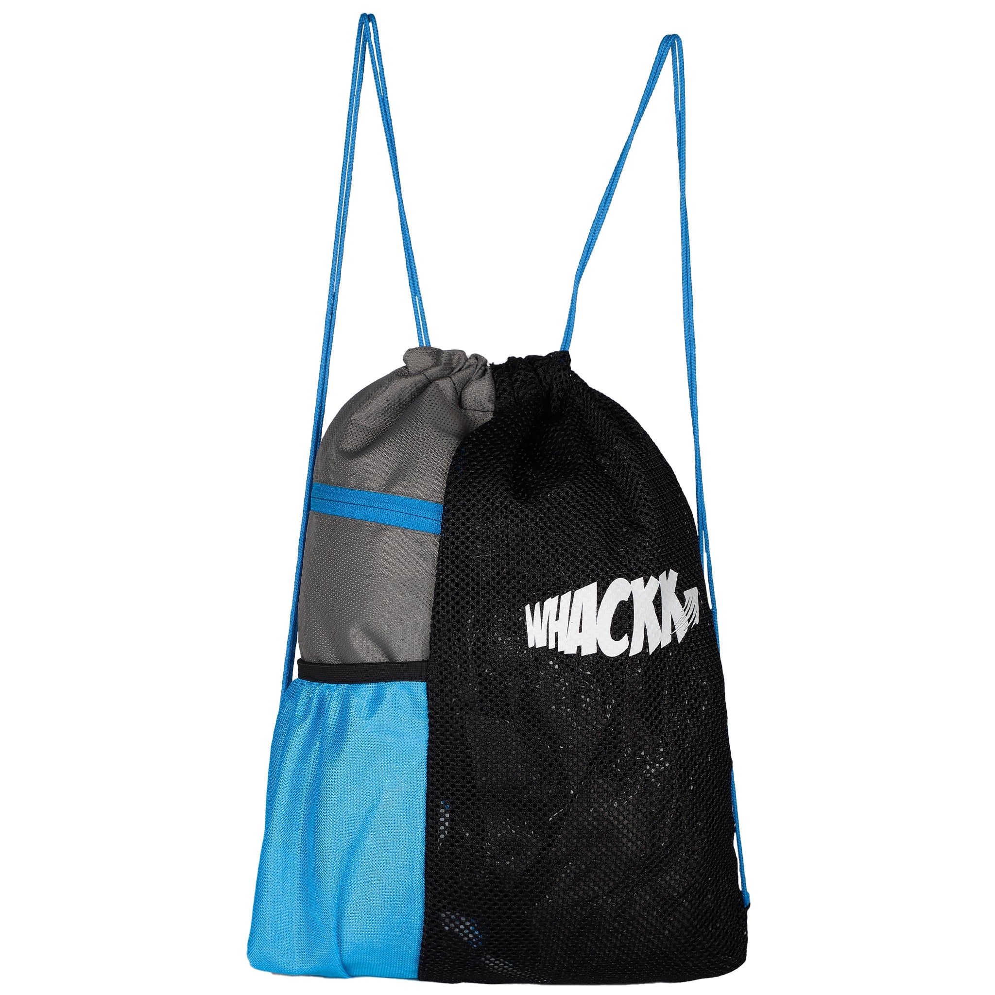 Joss Blue Grey 9L|Sports Bag|Swimming Equipment Bags|Netball Bags|Dry Bags|Drawstring Bag for Shoes & Clothes|Sports Gear|Accessory Pocket |Gym Bag |Tuition Bag|1 Bottle Holder