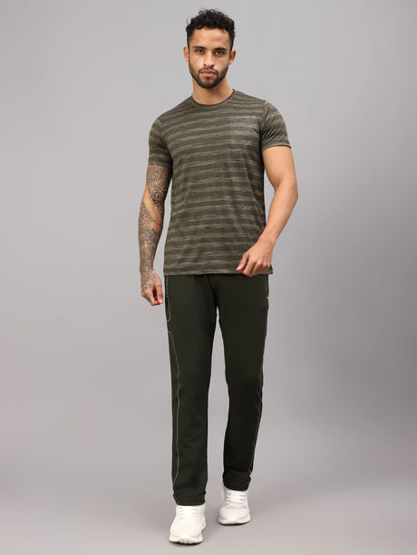 Vector X Mens Polyester Round Neck Sports T-Shirt Half Sleeves