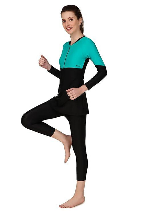 VIVA SWIMMING OWSD-333 Female 3/4 Swim Dress I Womens Swimming Costume I Swimwear for Women I One-Piece Swimsuits I Swimsuit for Women