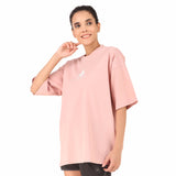 Cotton Oversize Tshirt For Women (Pink)