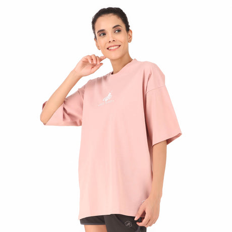Cotton Oversize Tshirt For Women (Pink)