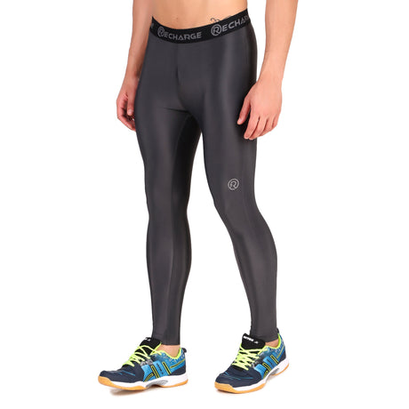 Recharge Polyester Compression Pant (Dark Grey)