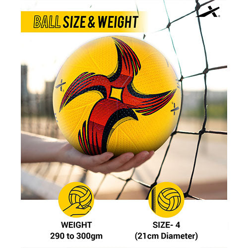 Vector X Force Size 4 Rubberized Moulded Volleyball + Air Pin Suitable for Indoor/Outdoor Play|Training/Match Ball with Butyl Bladder Durable & Waterproof for Men Women Kids