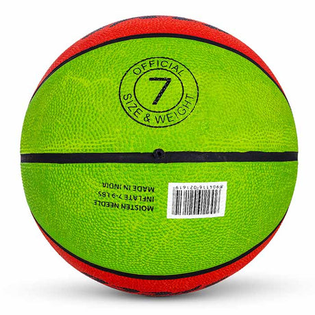 Vector X 8 Panel Speed Rubber Moulded Indoor/Outdoor Basketball with Butyl Bladder (Suitable for Practice/Match/Training) + Free Air Needle