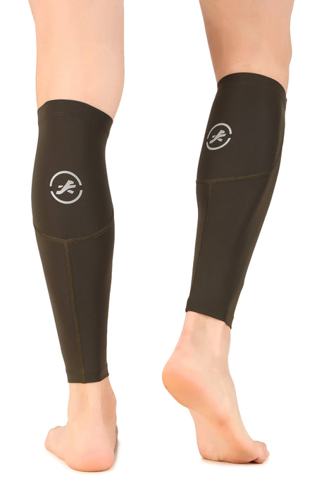 Nylon Compression Calf Sleeves (Military Green)