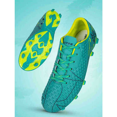 Vector X Thriller 3D Fully Embossed Textured Upper|Football Shoe/Studs| Double Colored TPU Sole| Soft Insocks Cushion|Light Weight soccer shoes For Men