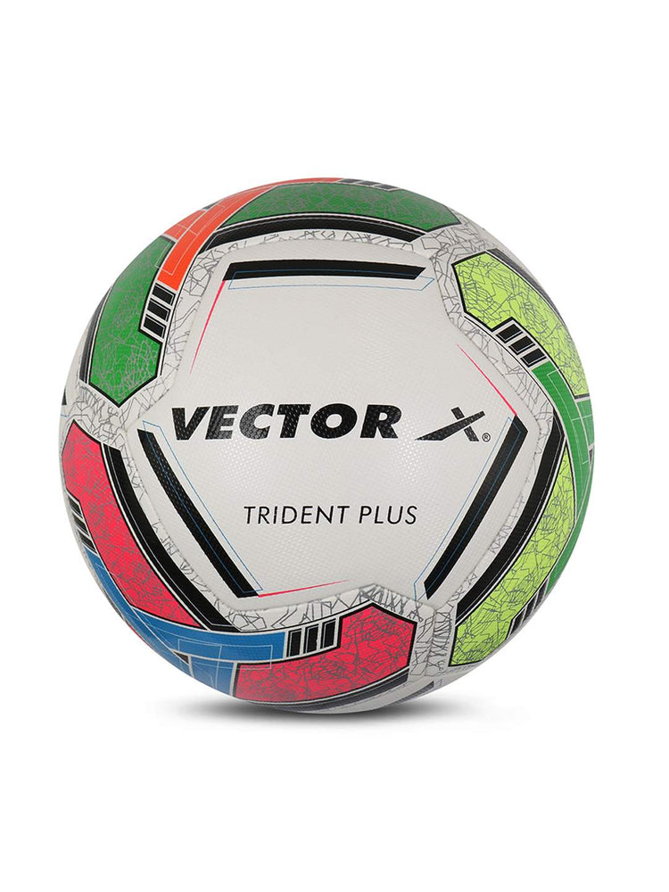 Vector X 8 Panel Trident Plus Emobsed PU Thermofused FIFA Approved Indoor/Outdoor Futsal Football with Rubber Bladder, Multicolor, Size 5, Suitable for Match and Training for Adults