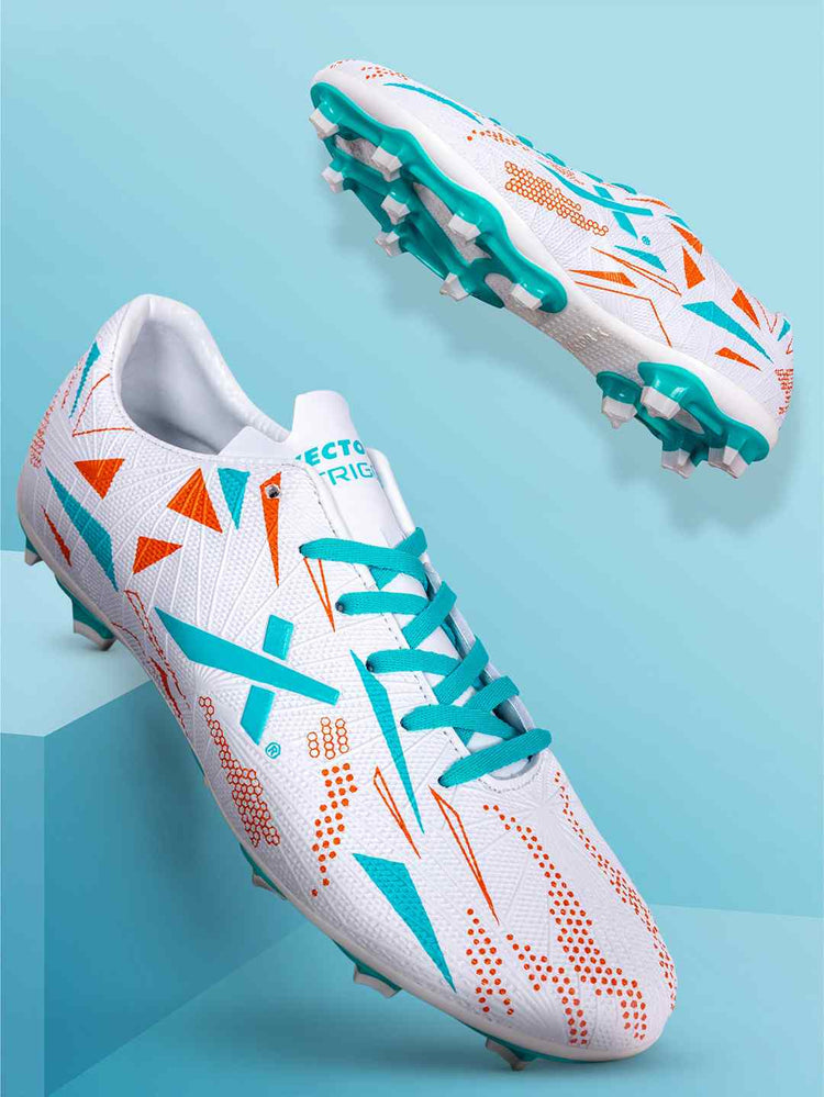 Vector X Trigger Football Shoe/Studs, Double Colored TPU Sole, Padded Footbed, Premoulded Heel Shoe for Men