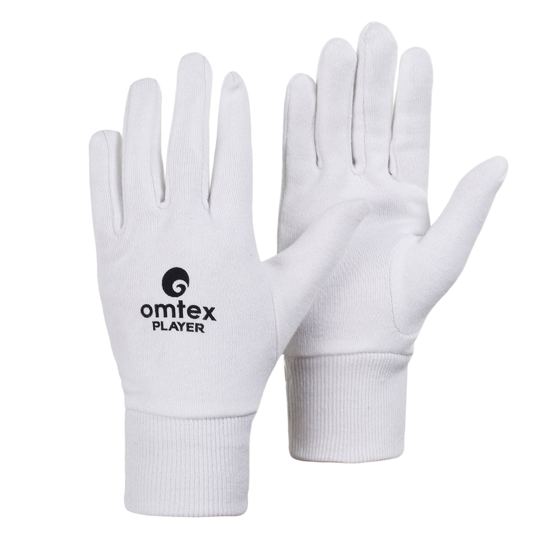 Omtex Player Full Inner Gloves White