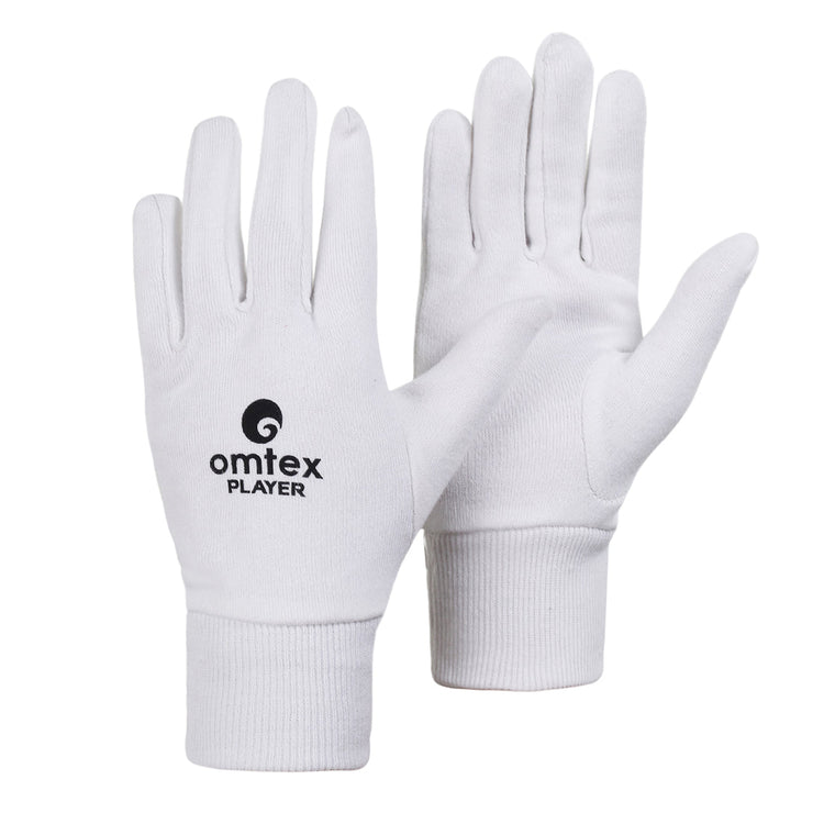 Omtex Player Full Inner Gloves White