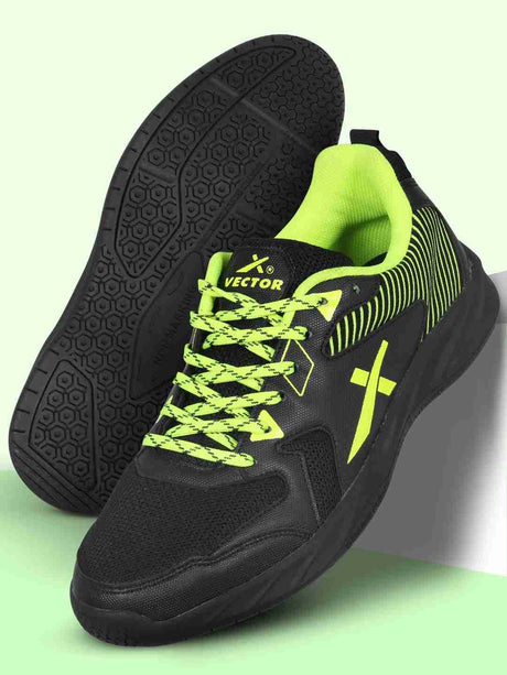 Vector X Luminous Tennis/Badminton Court Shoe, Elegent Design, Rubber Sole, Slip Resistance, Light Weight, EVA Insocks for Comfort