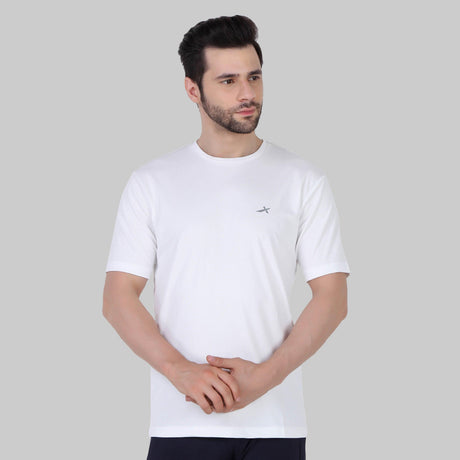 Vector X OMT-168 Mens Wear Polyester Solid Round Neck Half Sleeves T-shirt For Court Games, Cricket, Golf, Running, Training, Athletic Sports Moisture Wicking Tshirt