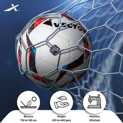 Vector X Orion TPU with SR Bladder Machine Stitched Indoor Outdoor Water-Resistant Football + Pump + Free Air Needle, Suitable for Match and Training  Adults 15+ Years Boys Size 5
