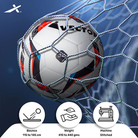 Vector X Orion TPU with SR Bladder Machine Stitched Indoor Outdoor Water-Resistant Football + Pump + Free Air Needle, Suitable for Match and Training  Adults 15+ Years Boys Size 5