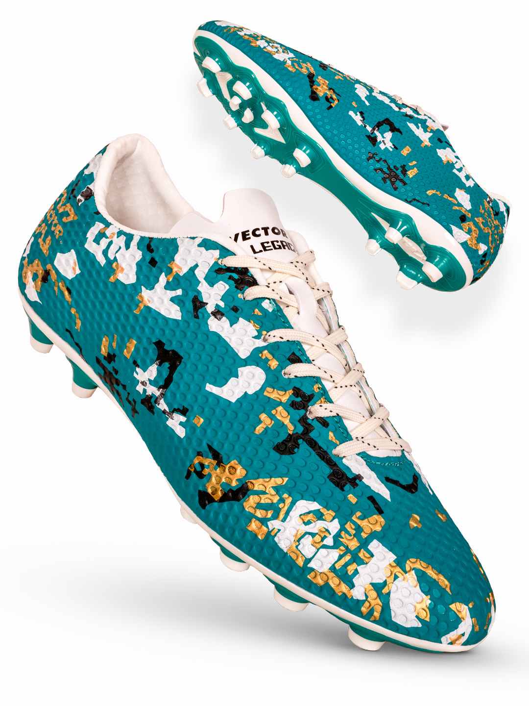 Vector X legacy 3D Texture Imported TPU Fusing Upper with Electroplating Sole Football Shoes