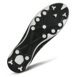 Vector X Genius 3D Texture TPU Fusing Upper with TPU Sole, Primeknit Sock for Grip, Soccer Football Studs, Elegant Design (Pearl White- Black)